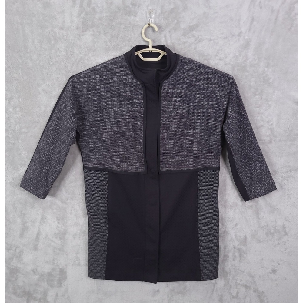 Lululemon Cocoon Car Coat Small Shine Dot Black Diamond Jacquard Space Dye